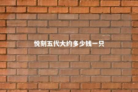 悦刻五代大约多少钱一只