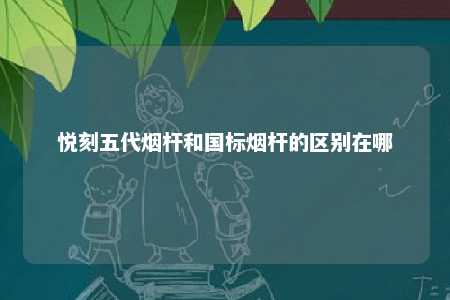 悦刻五代烟杆和国标烟杆的区别在哪