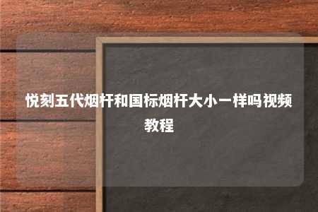 悦刻五代烟杆和国标烟杆大小一样吗视频教程