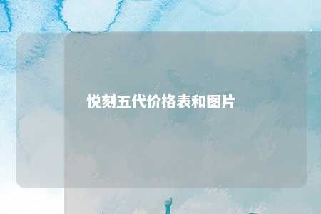 悦刻五代价格表和图片