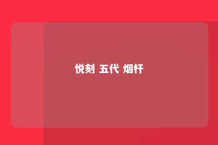 悦刻 五代 烟杆